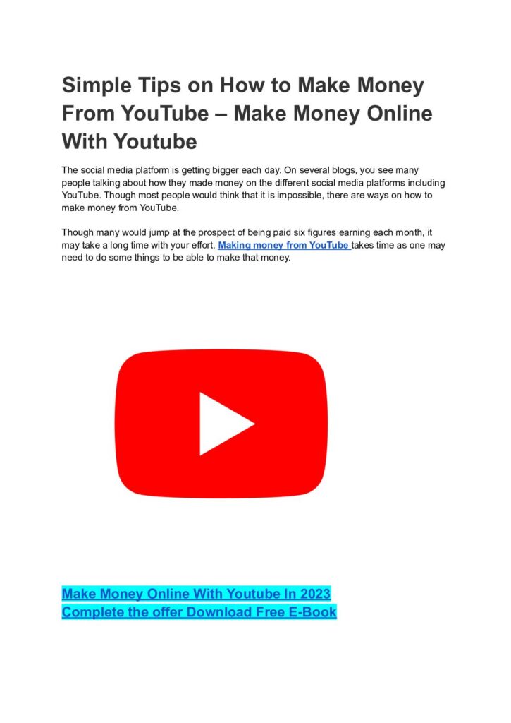 Strategies to Monetize Your Presence on YouTube and Social Media Platforms